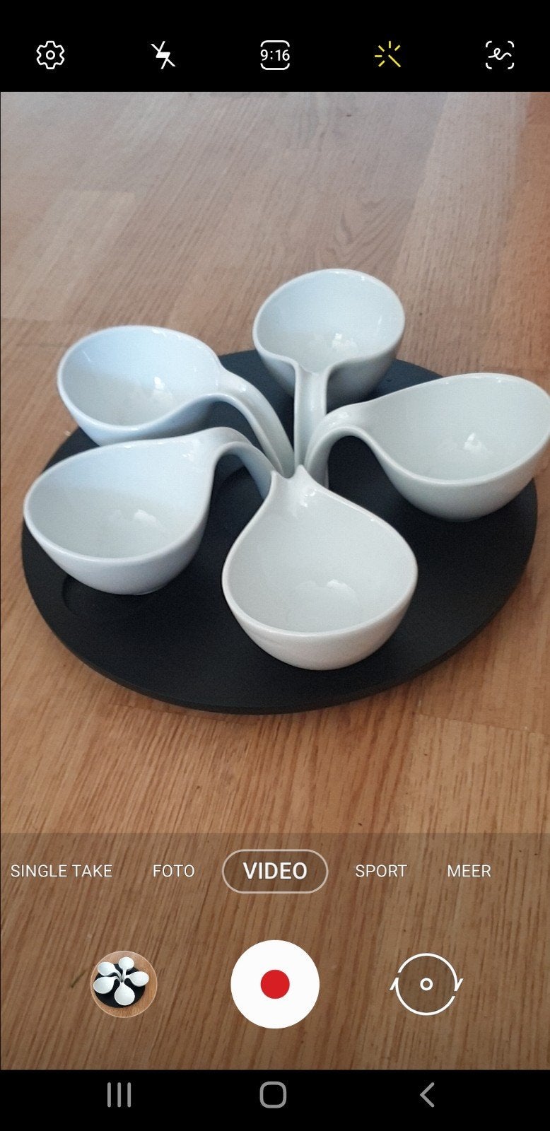 Yong Lazy Susan met 5 schaaltjes - Zo goed als nieuw, Keramiek, Ophalen of Verzenden, Overige stijlen, Schaal of Schalen