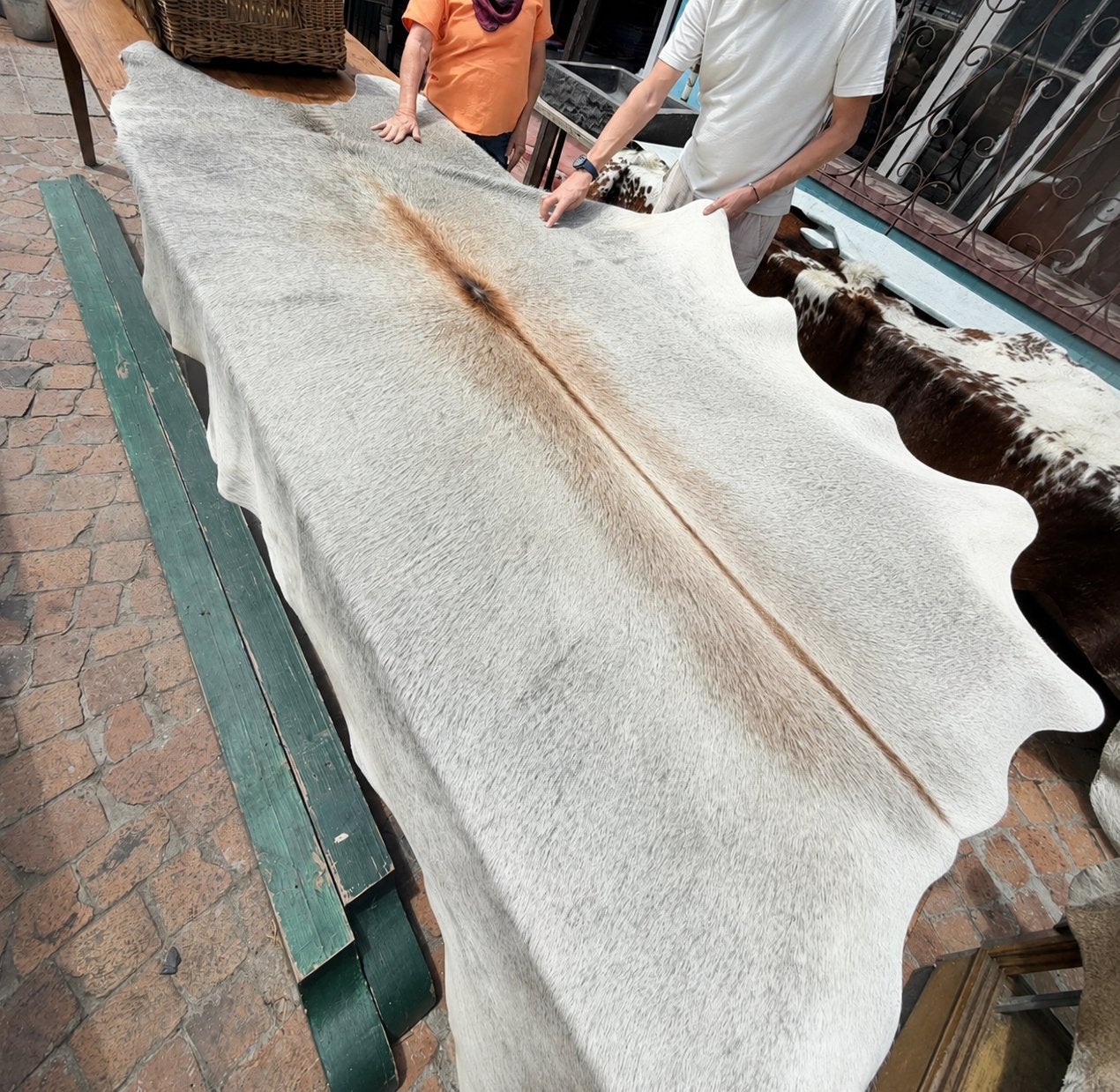 Origineel authentieke Nguni koehuid kleed uit Zuid-Afrika, Ophalen, Nieuw, Rechthoekig, 200 cm of meer