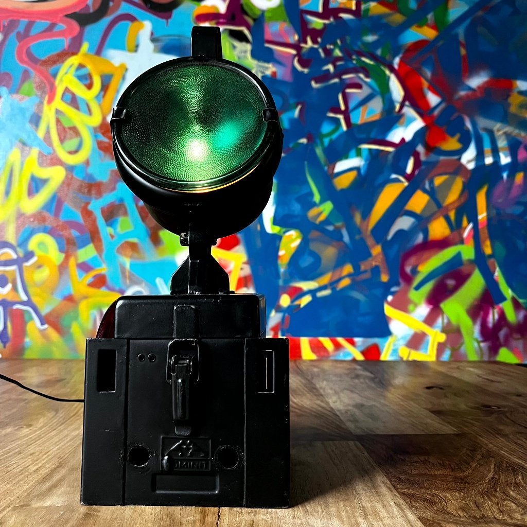 Vintage Seinlamp rood groen spoorwegen sfeerlamp netstroom, Ophalen of Verzenden, Gebruikt, Trein, Overige typen