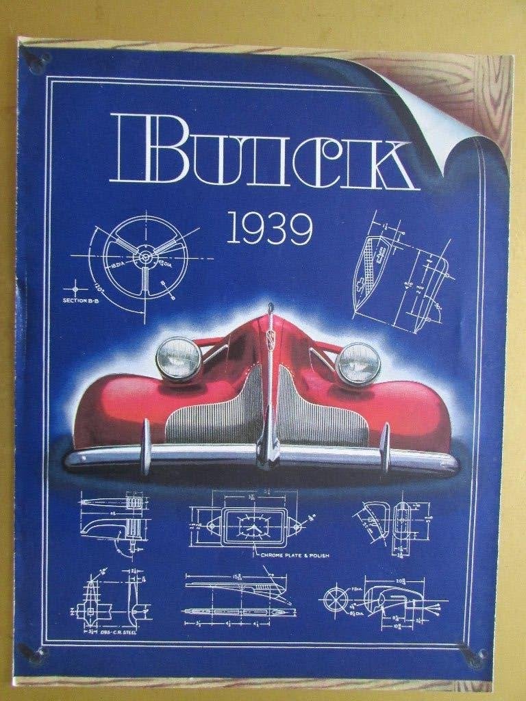 1939 BUICK folder, Engels, Ophalen of Verzenden, Zo goed als nieuw, Overige merken