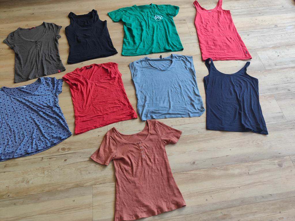 9 zomer shirts maat M steps only EDC hema, Maat 38/40 (M), Blauw, Ophalen of Verzenden, Zonder mouw