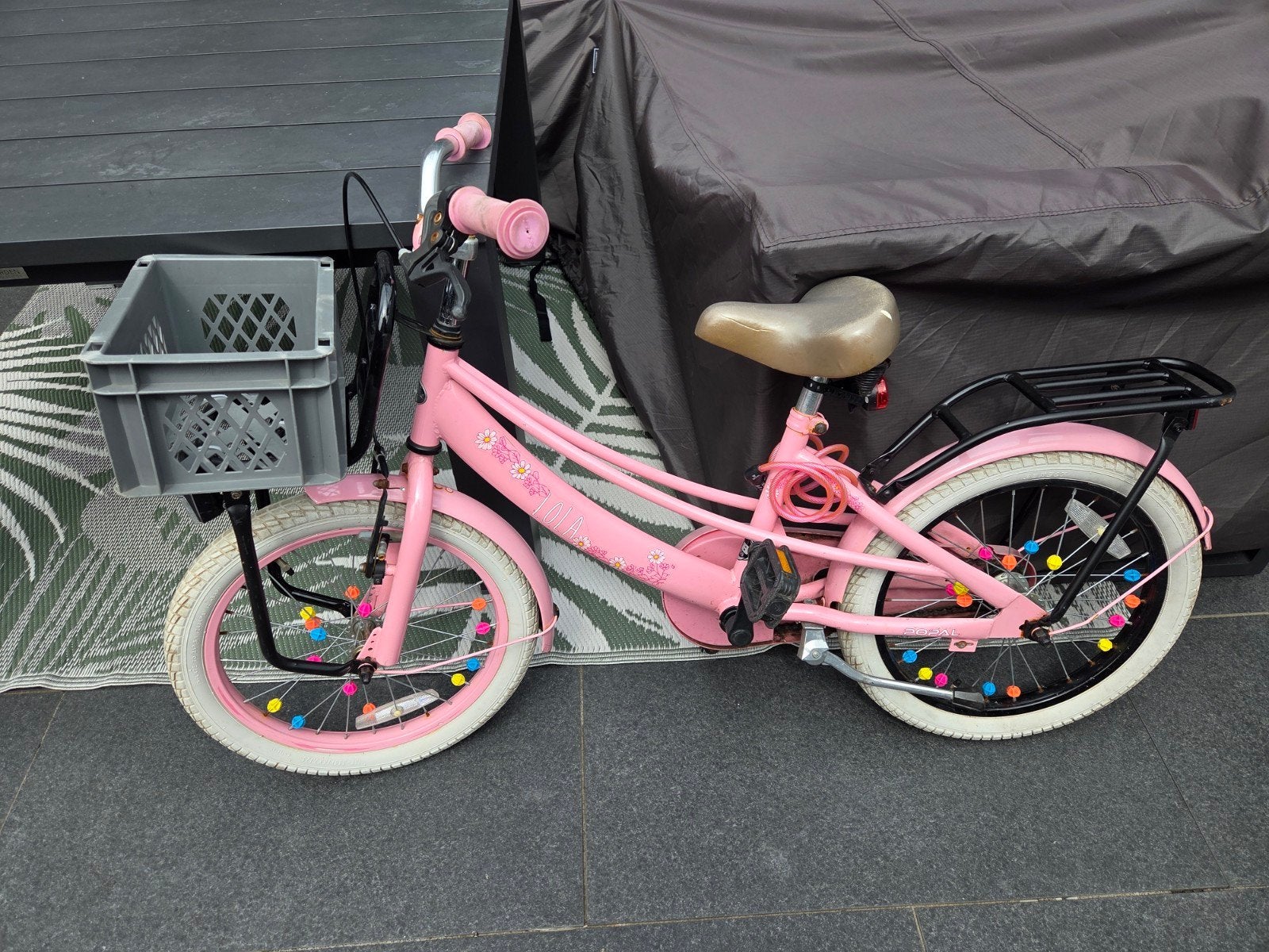 Mooi 18 inch meidenfietsje nette staat, Ophalen, Terugtraprem, Lola, 16 tot 20 inch