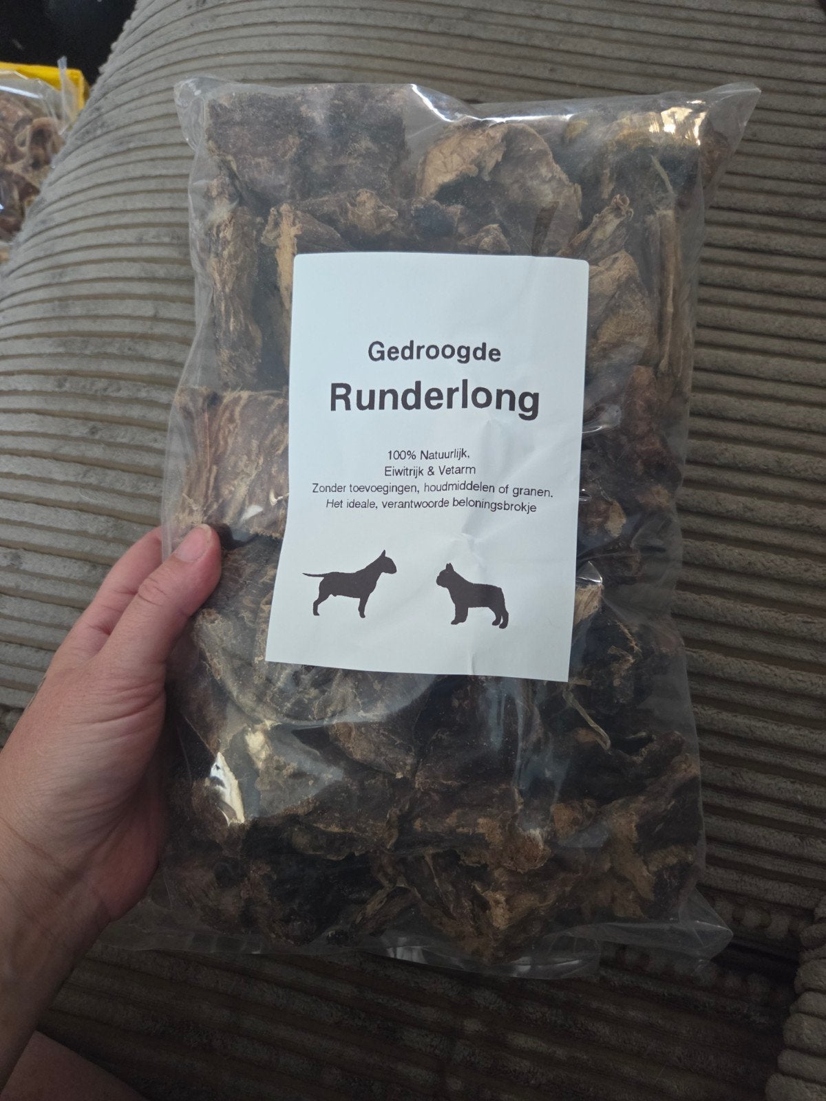 Gedroogde Runderlong, Ophalen of Verzenden, Hond