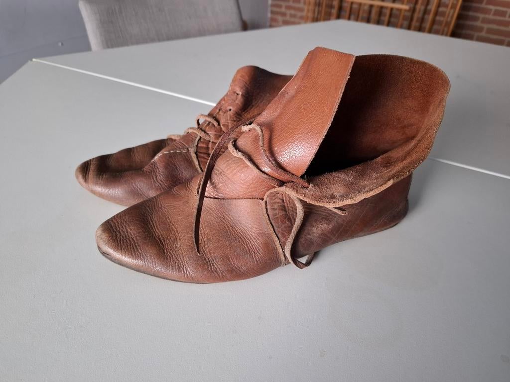 Middeleeuwse schoenen, leer, Ophalen of Verzenden