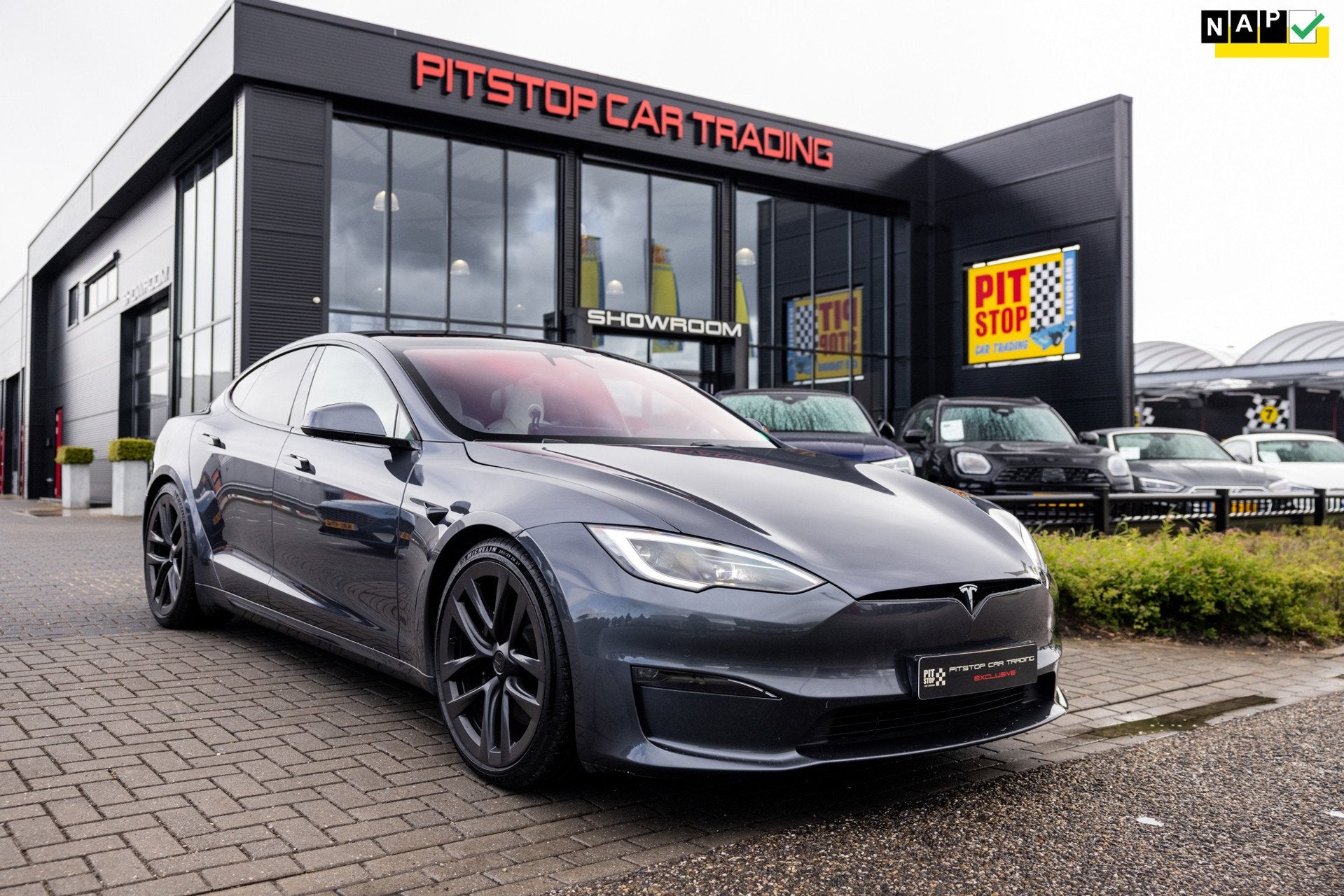 Tesla Model S Dual Motor AWD 90 kWh, 21inch, Yoke, BTW verre, Auto's, Tesla, Gebruikt, 634 km, 245 min, Model S