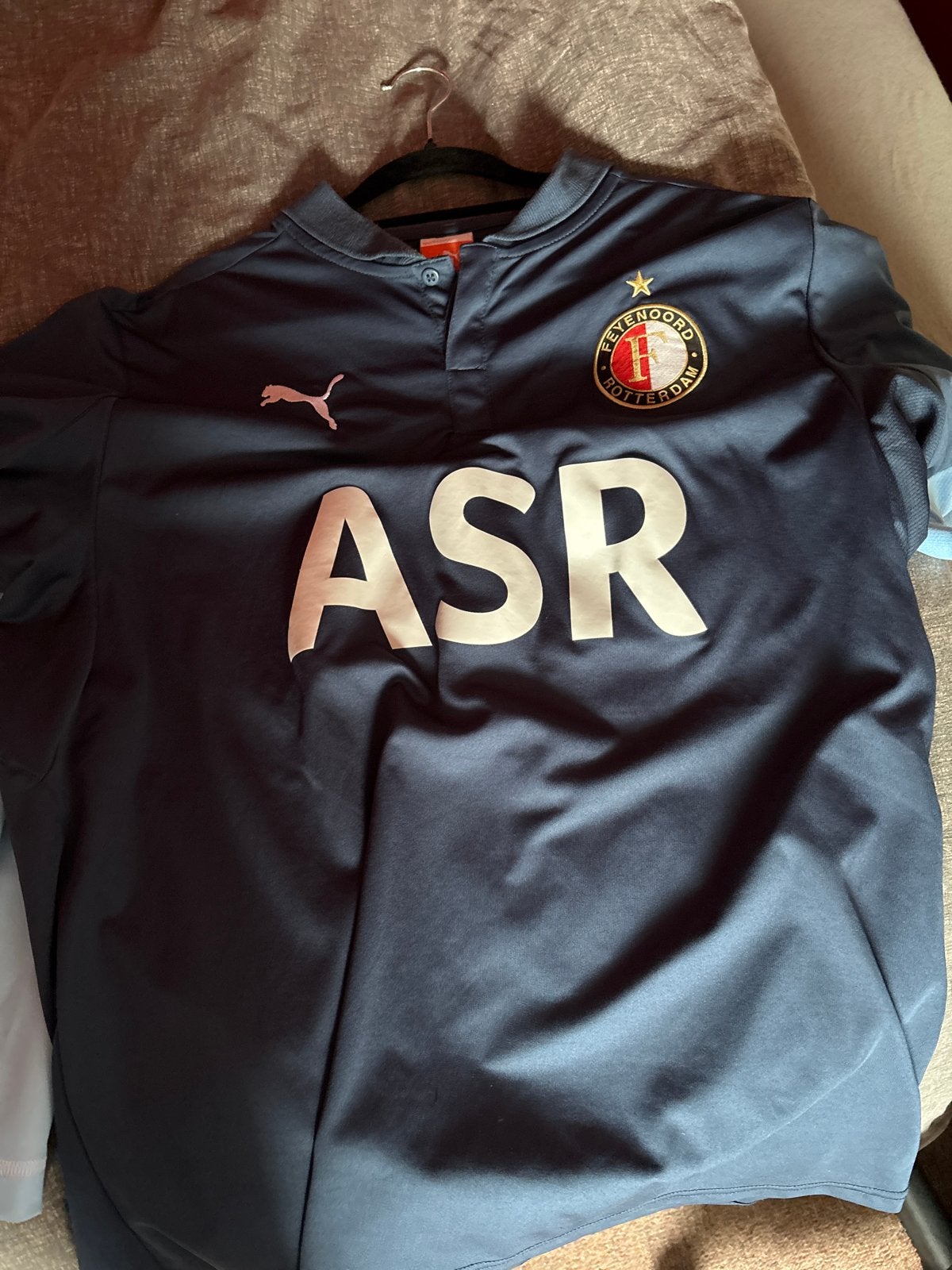 Feyenoord wedstrijd shirt  Puma ASR - Maat XL, Blauw, Overige typen, Maat 56/58 (XL), Ophalen of Verzenden