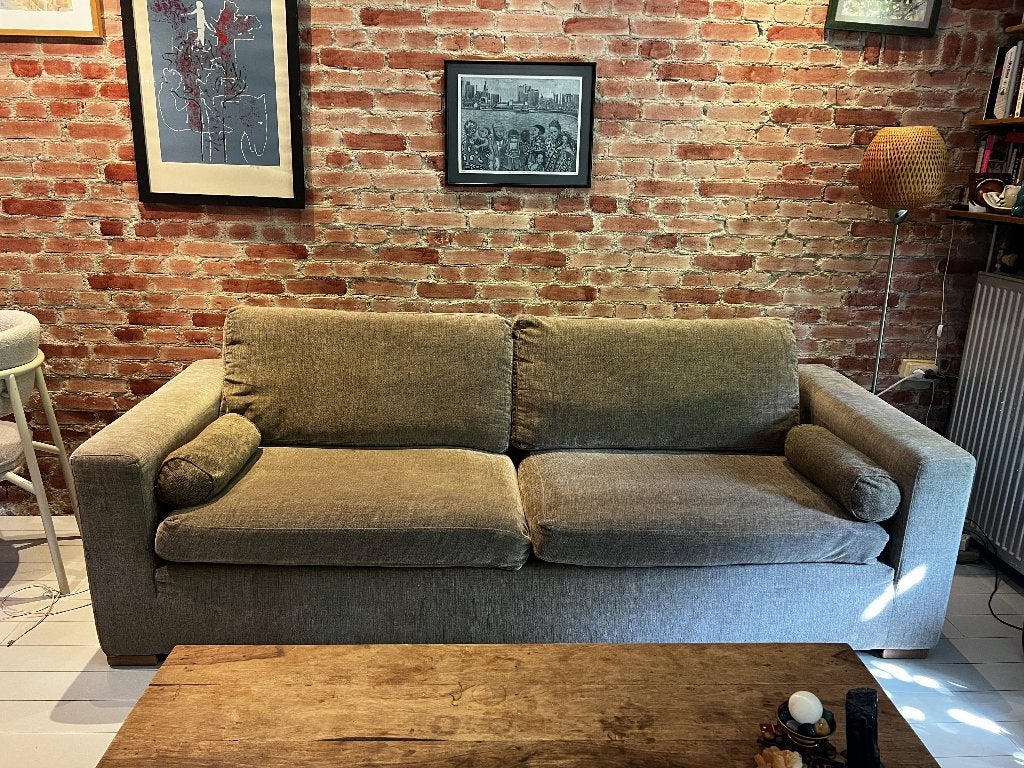 2 persons Grey Sofa, Ophalen, Driepersoons, 75 tot 100 cm, Zo goed als nieuw