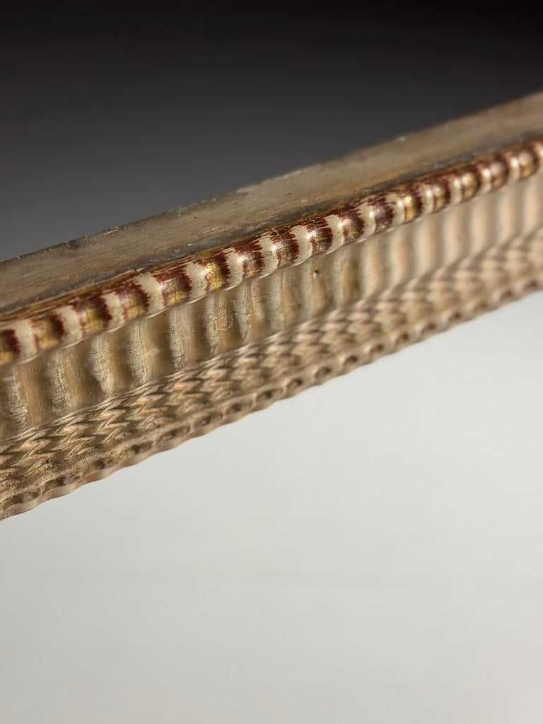 Franse ribbel spiegel ca. 1900 antiek, Huis en Inrichting, Ophalen, Minder dan 50 cm, Zo goed als nieuw, Minder dan 100 cm