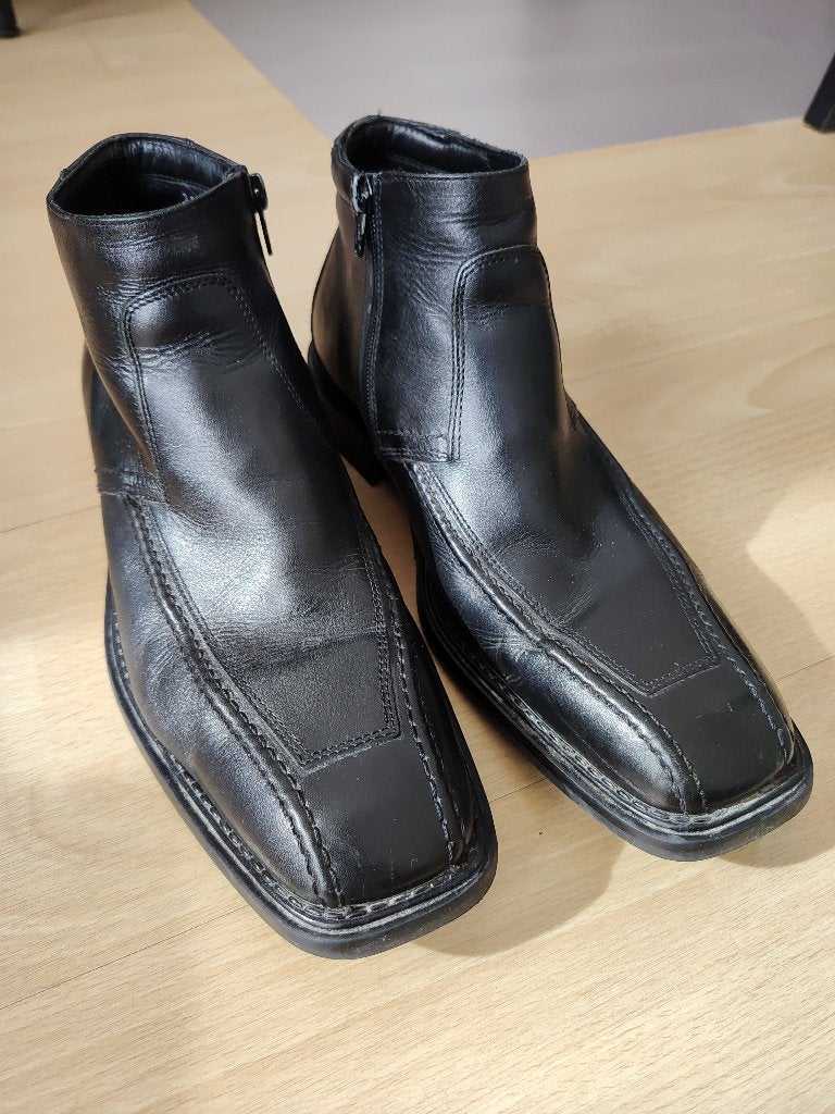 WE Men Nette schoenen leer zwart, WE, Zwart, Ophalen of Verzenden, Zo goed als nieuw