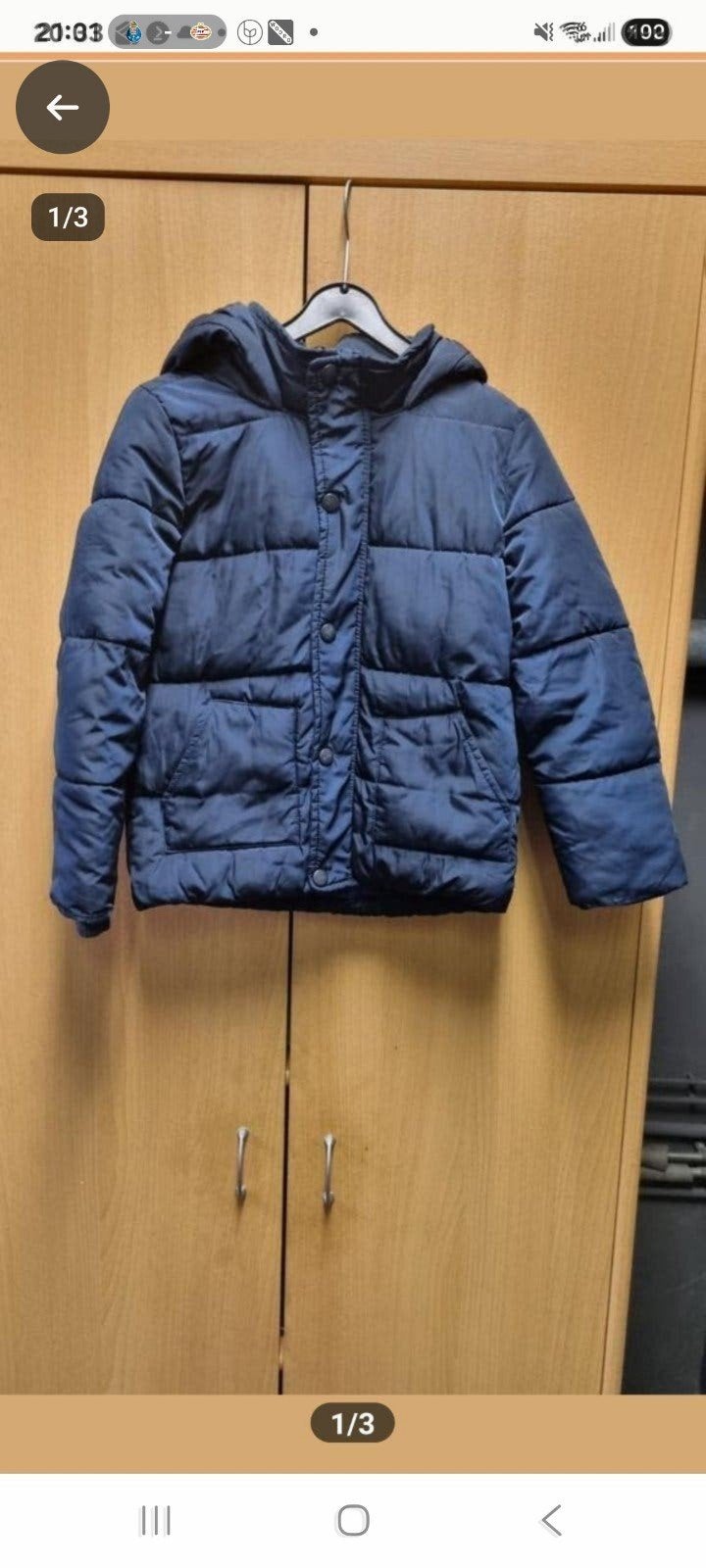 Noppies blauwe jas maat 116 met muts, Kinderen en Baby's, Gebruikt, Ophalen of Verzenden, Jongen, Noppies
