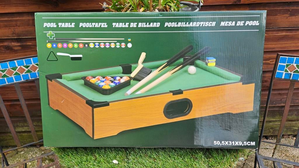 Mini pooltafel NIEUW, Sport en Fitness, Biljarten en Poolen, Ophalen of Verzenden, Nieuw, Pooltafel