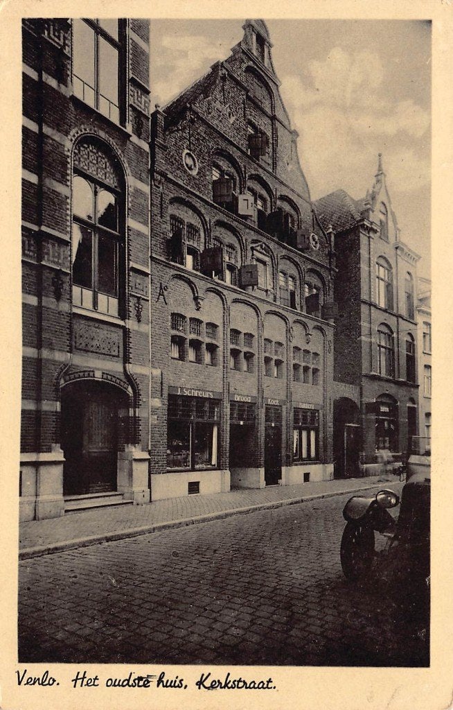 579 Venlo - Oudste Huis Kerkstraat 1941, Verzamelen, Ophalen of Verzenden, 1940 tot 1960, Gelopen, Limburg