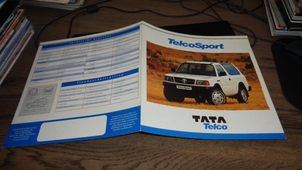 Folder  TATA  TELCO  SPORT, Verzenden, Zo goed als nieuw, Overige merken