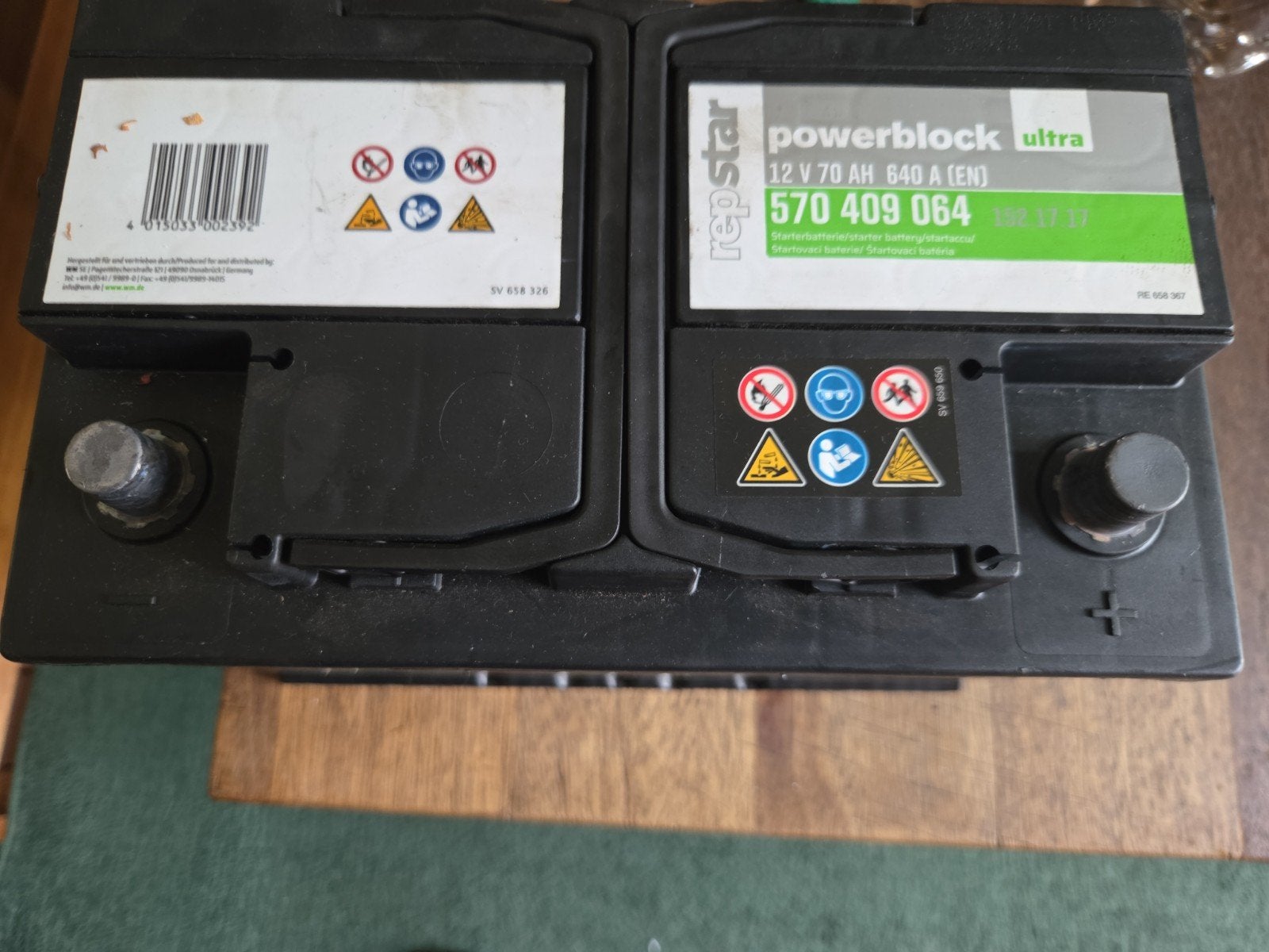 Accu 12 volt 70 ampere, Ophalen, Gebruikt