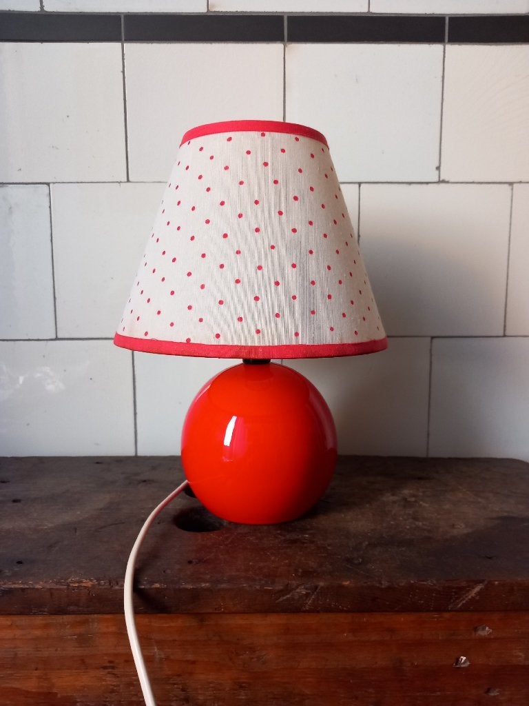 gratis verzenden vintage lampje keramiek rood bol 90s Frans, Verzenden