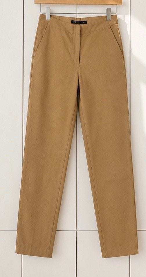 ZARA beige pencil broek lage taille maat 36 nieuw, Kleding | Dames, Broeken en Pantalons, Nieuw, Maat 36 (S), Beige, Lang, Ophalen