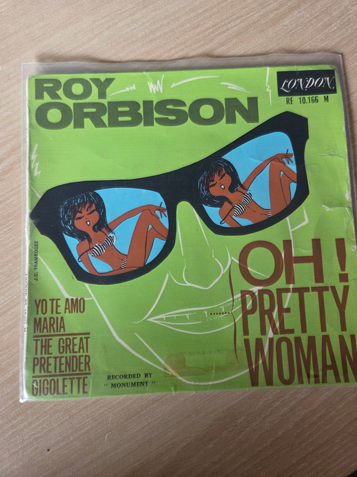 Roy Orbison - Oh! Pretty Woman Vinyl Single (RE 10.166 M), Gebruikt, 7 inch, Pop, EP