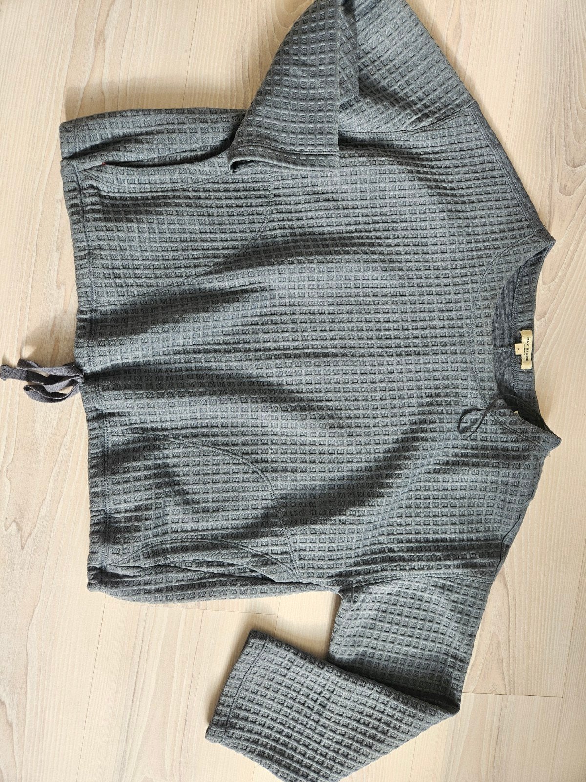 MAX STUDIO LONDON Wafelstof Trui Maat S, Blauw, MAX STUDIO, Ophalen of Verzenden, Maat 36 (S)