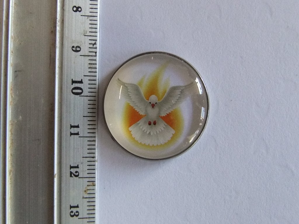 Speldje Duif Vlam Heilige Geest Pin Religieus, Ophalen of Verzenden, Nieuw, Overige onderwerpen, Speldje of Pin