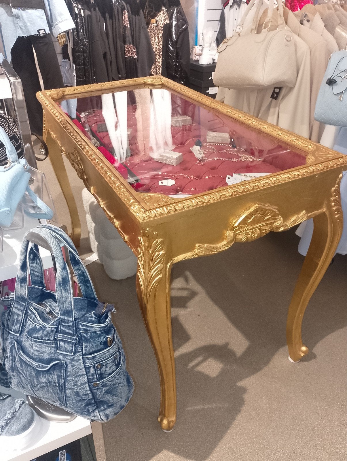 Barokstijl vitrine tafel, Ophalen, Barok, Nieuw, 50 tot 100 cm