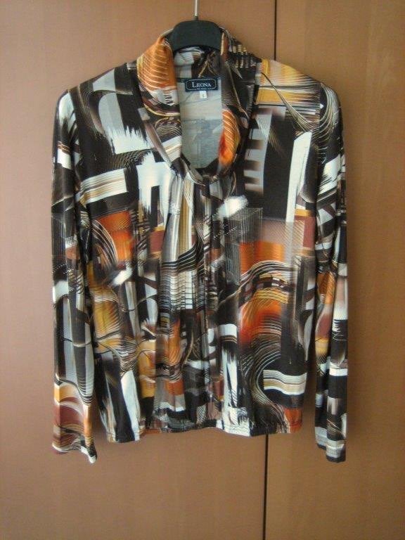 Mooi speels colshirt in aardetinten LEONA 36-38 Snazzeys, Kleding | Dames, Meerkleurig, Ophalen of Verzenden, Zo goed als nieuw