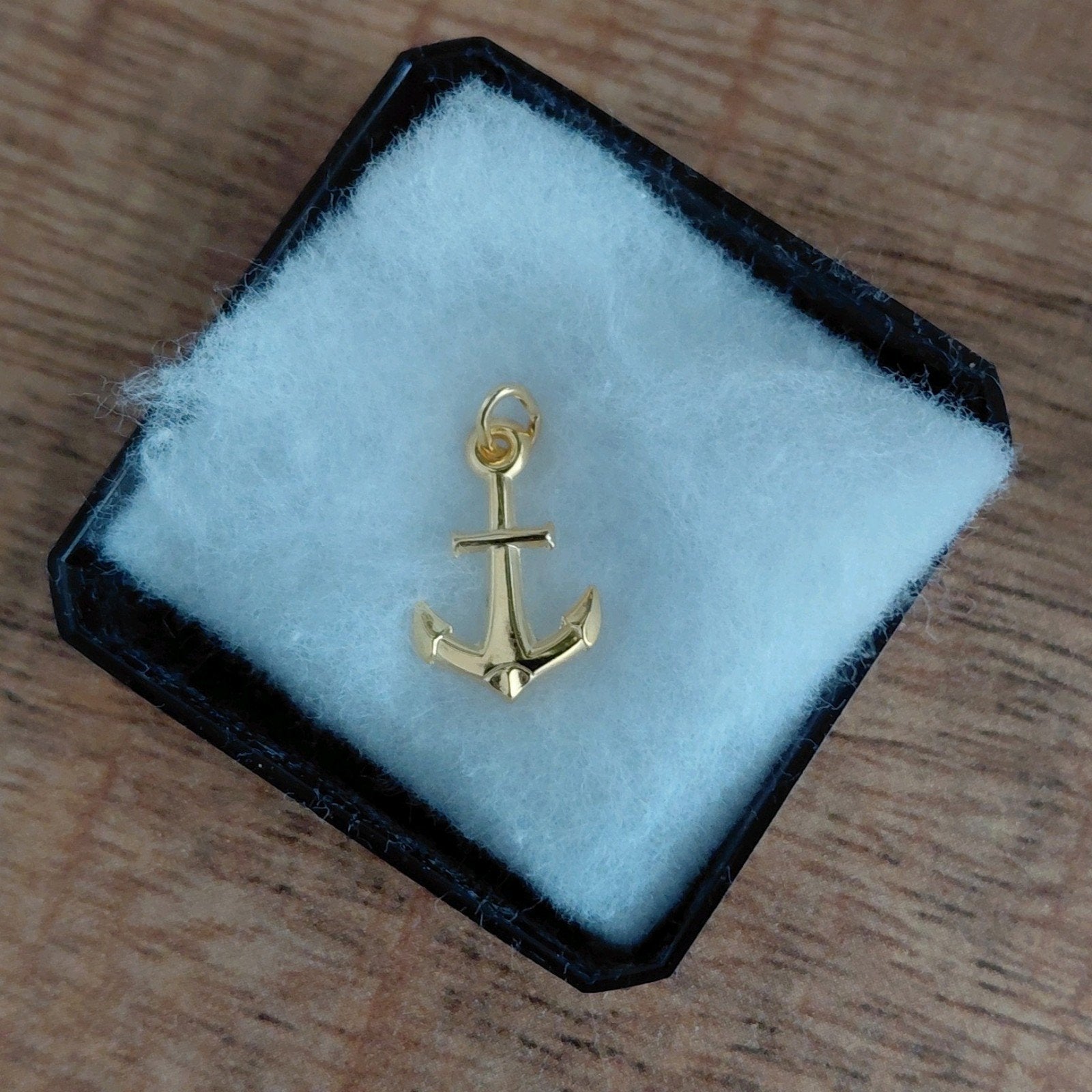 Gouden anker hanger, Sieraden, Tassen en Uiterlijk, Kettinghangers, Ophalen of Verzenden, Zo goed als nieuw, Goud, Goud