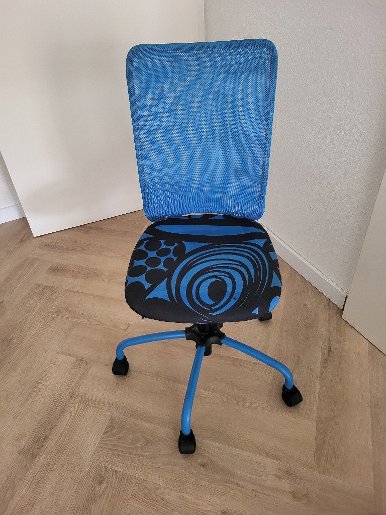 Bureaustoel, Ophalen, Zo goed als nieuw, Blauw, Bureaustoel