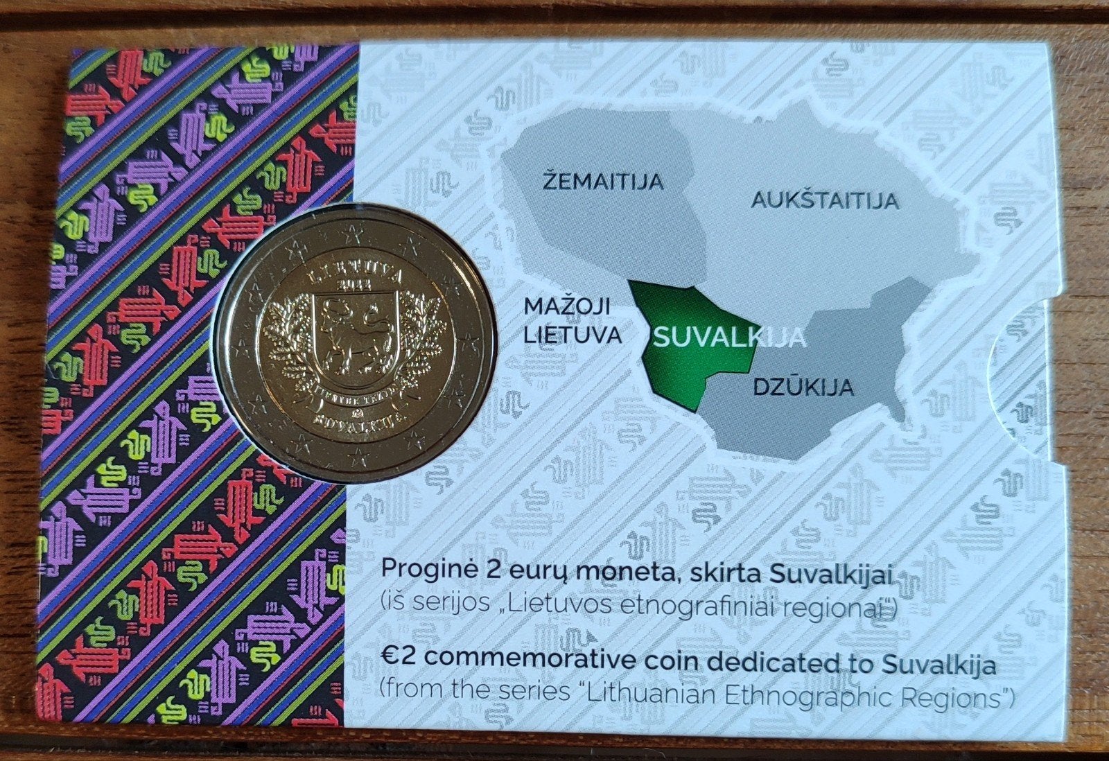 Litouwen 2 euro 2022 BU Suvalkija Coincard, Ophalen of Verzenden, Overige landen, 2 euro, Setje
