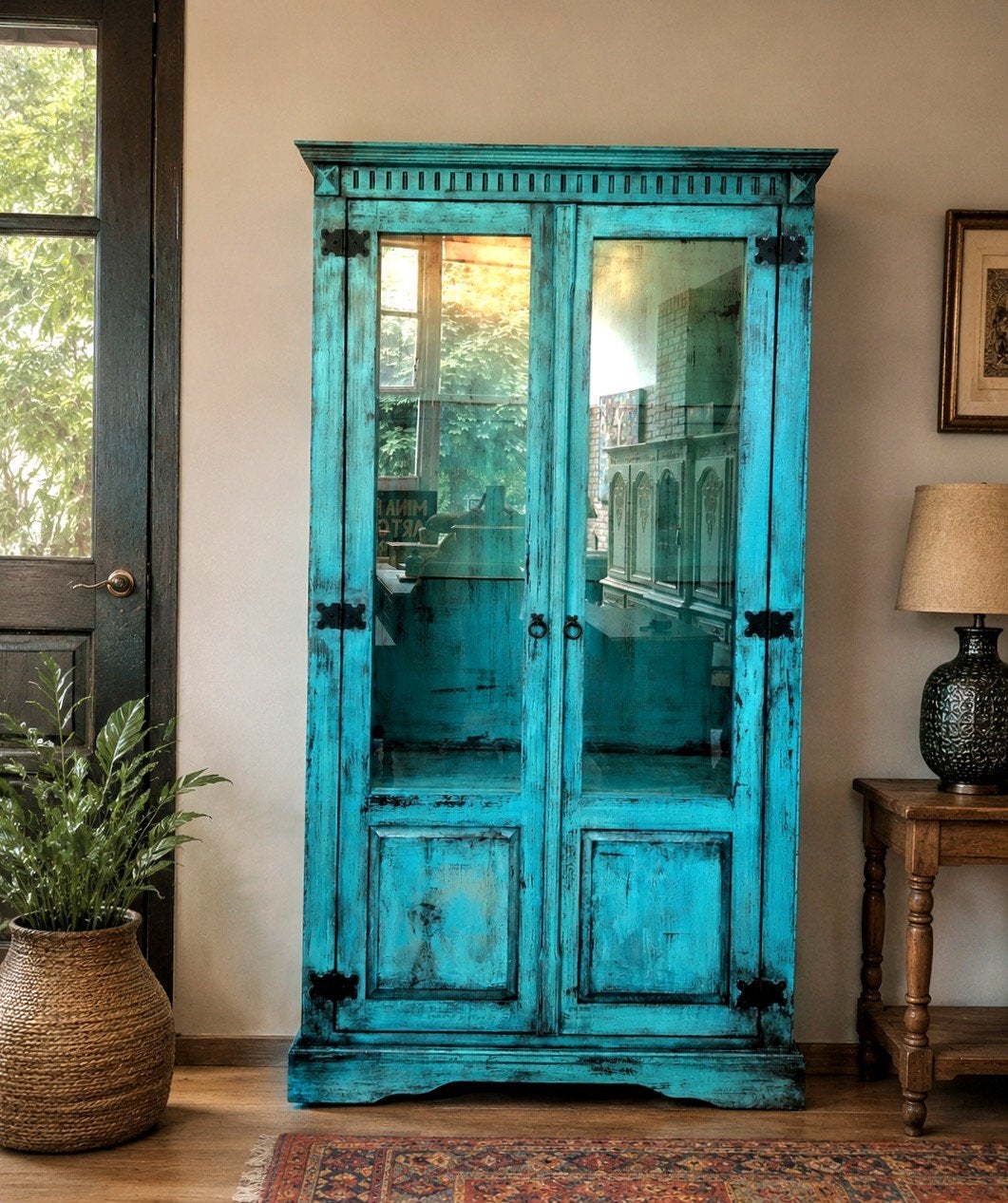 Unieke collectie oosterse meubels in turquoise en blauwtint, Ophalen of Verzenden