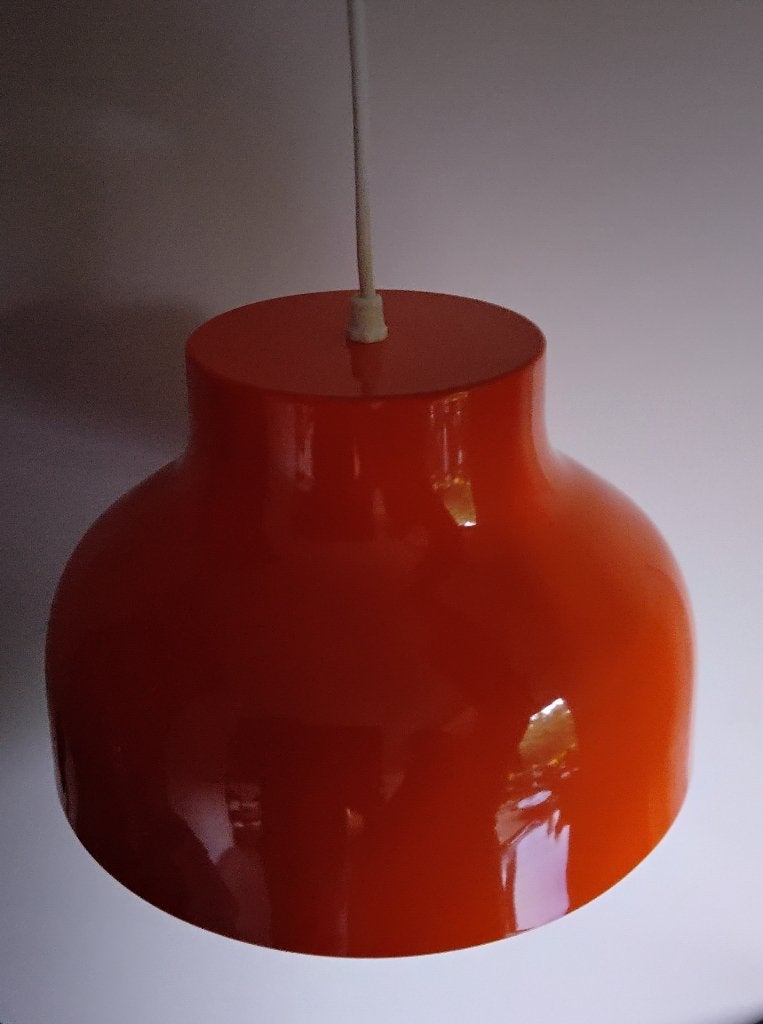 Vintage Uniline Denmark lamp hanglamp space age Super Jumbo, Scandinavisch design, Gebruikt, Metaal, E27 (groot)