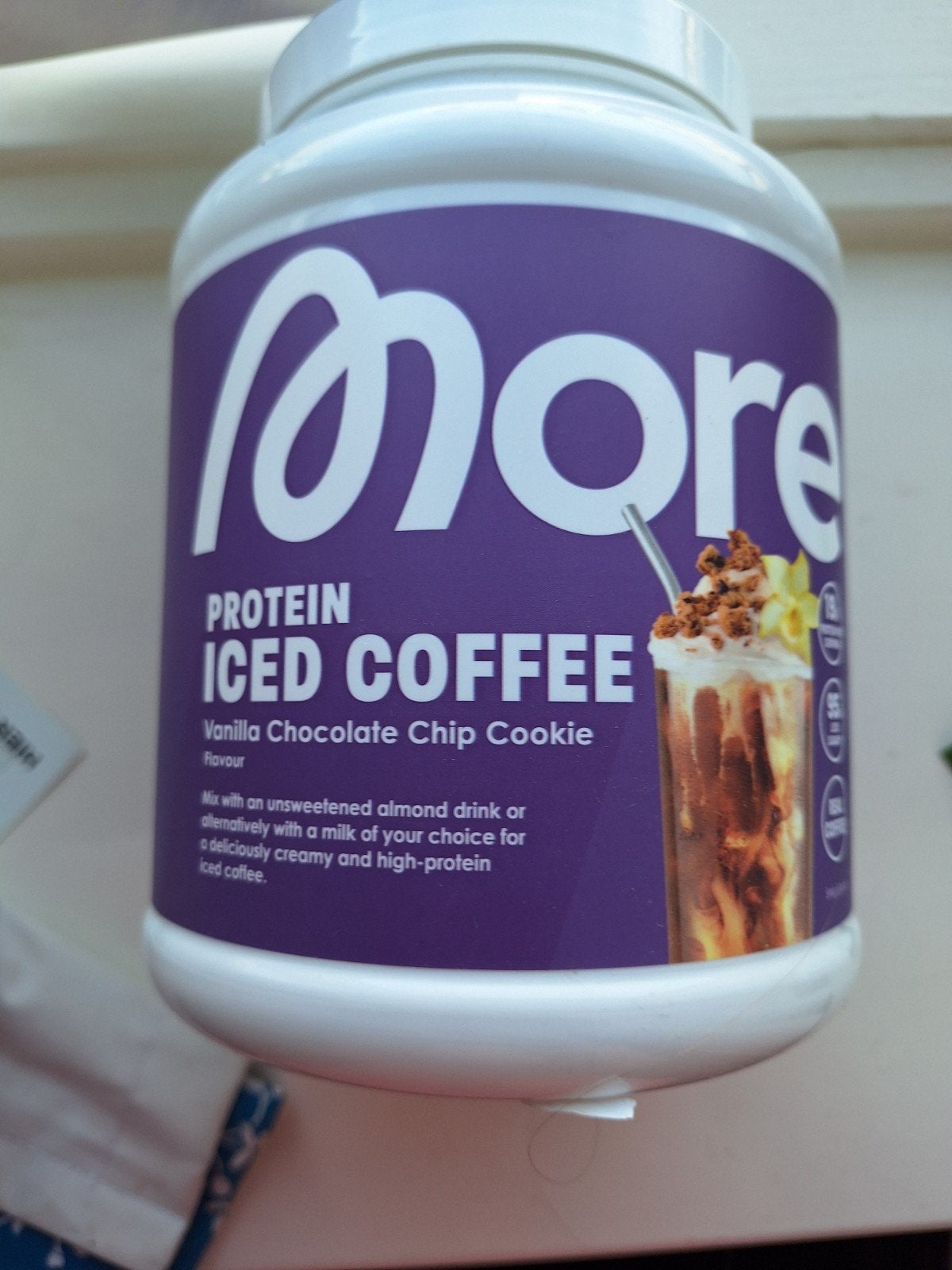 nieuw more nutrition protein iced coffee vanilla crumble, Ophalen of Verzenden, Nieuw, Poeder of Drank