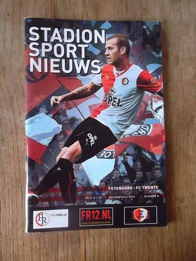 Programmaboekje 2 Feyenoord - FC Twente 11 augustus 2013, Ophalen of Verzenden, Gelezen, Watersport en Hengelsport