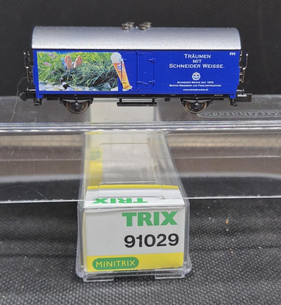 Minitrix 91029 - koelwagen 'SCHNEIDER WEISSE' (15194), Hobby en Vrije tijd, Gelijkstroom, Trix, Wagon, Ophalen of Verzenden