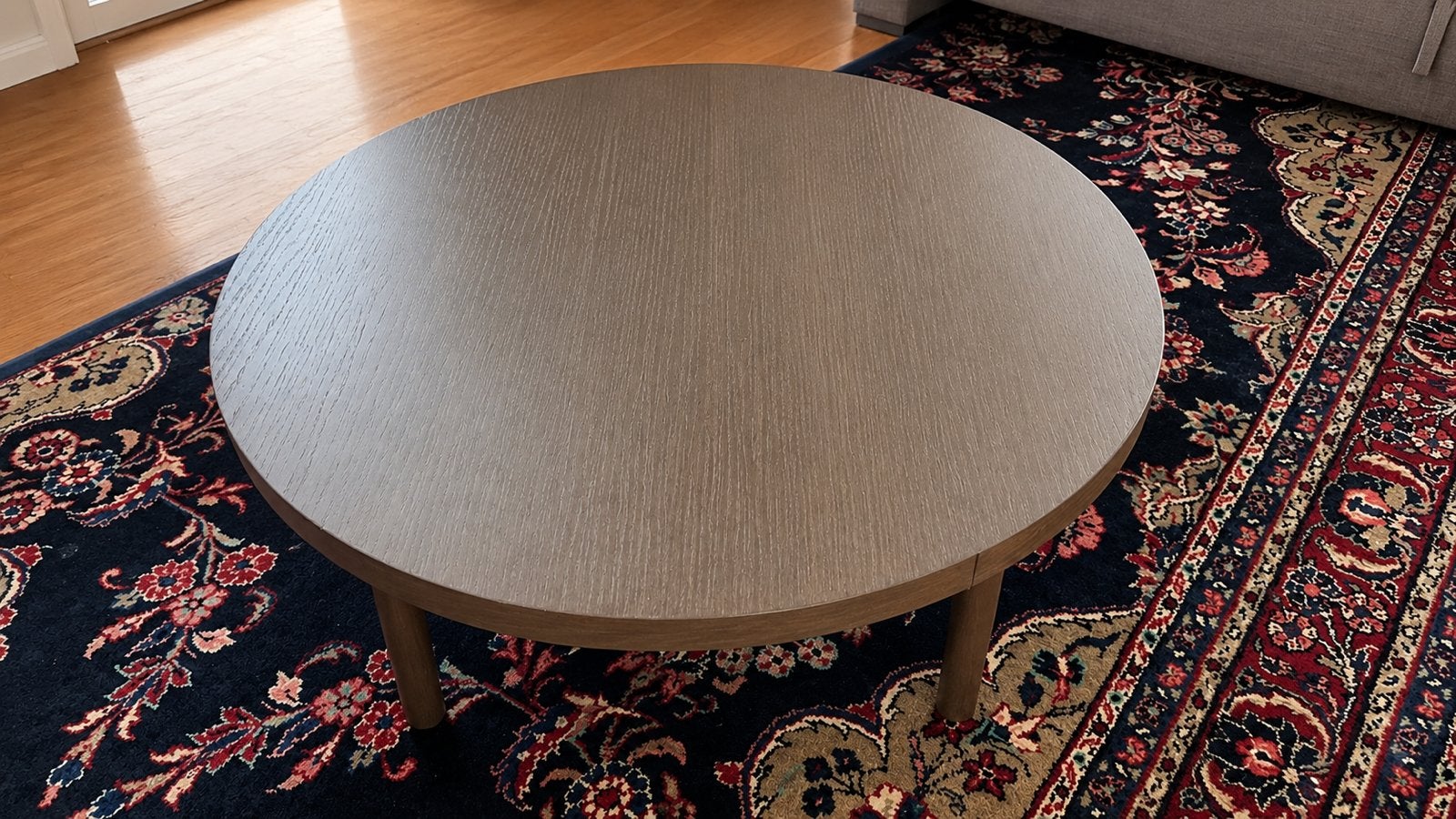 Ronde salontafel - Gratis ophalen in Spijkenisse, Ophalen, Gebruikt, Rond, Overige houtsoorten