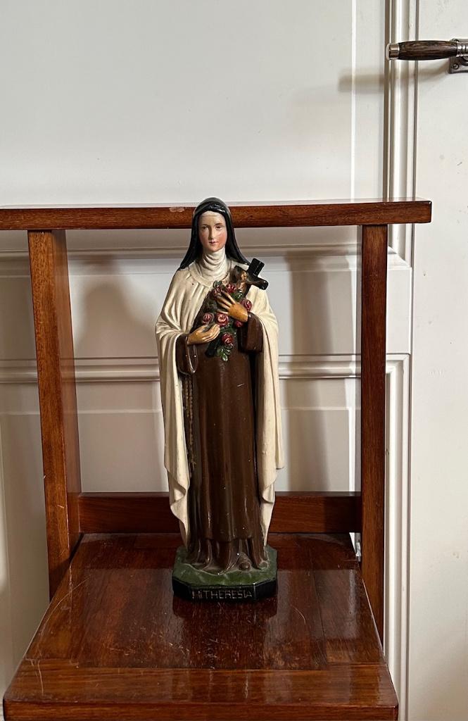 Mooi beeld heilige Theresia van Lisieux, 43 cm, Antiek en Kunst, Antiek | Religie, Ophalen of Verzenden