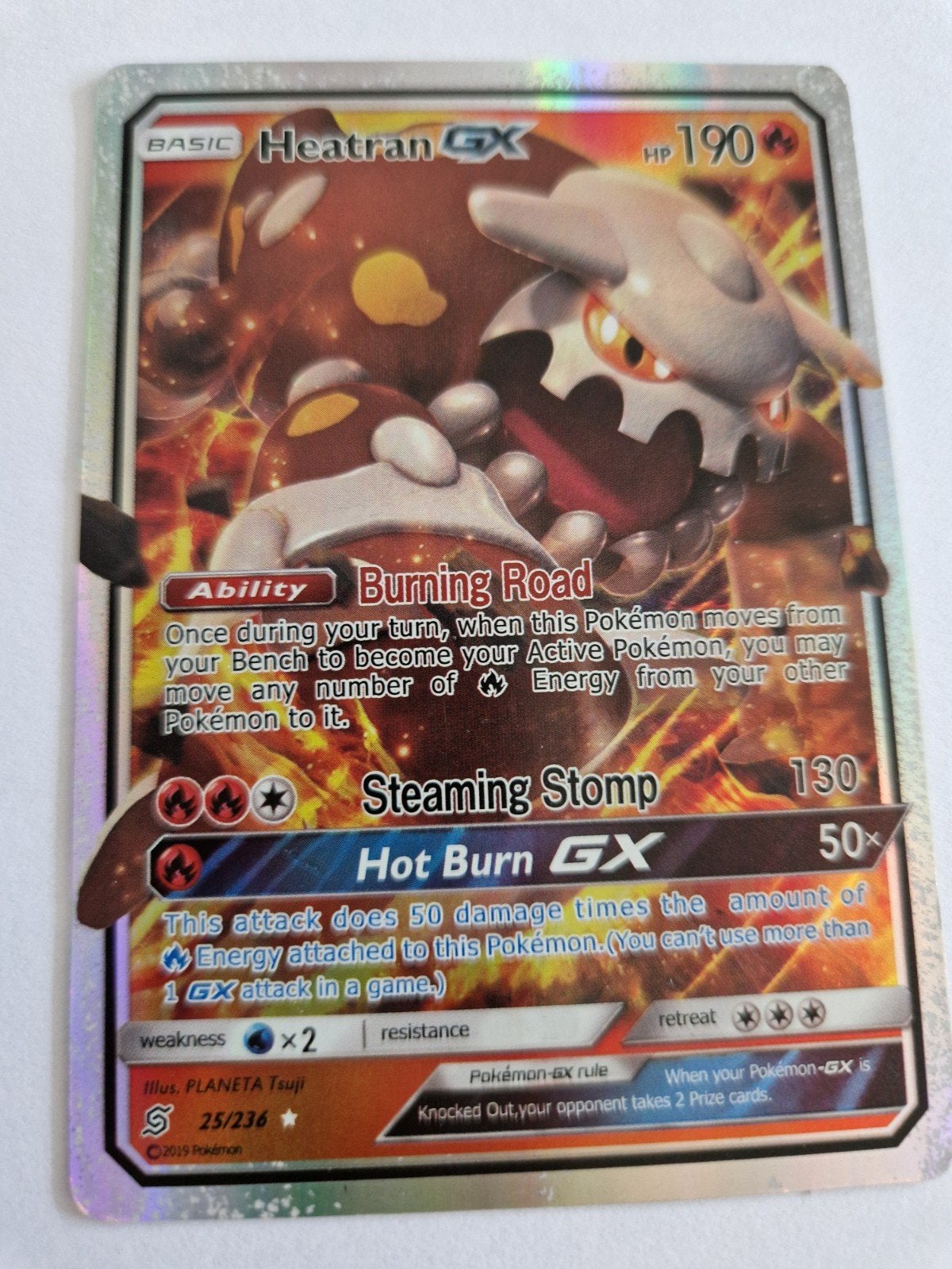 Pokémon Kaart Heatran GX 25/236 - Zo goed als nieuw, Ophalen of Verzenden, Zo goed als nieuw, Losse kaart