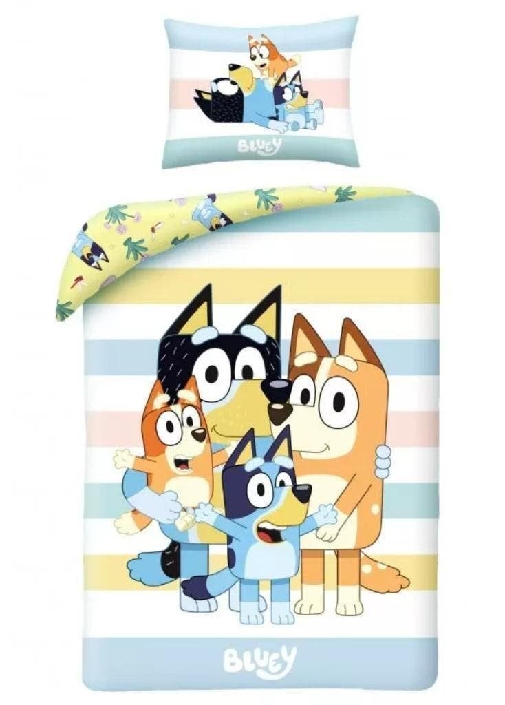 Bluey Dekbedovertrek 140 x 200 cm - Family - Katoen, Nieuw, Ophalen of Verzenden, Nvt, Nvt