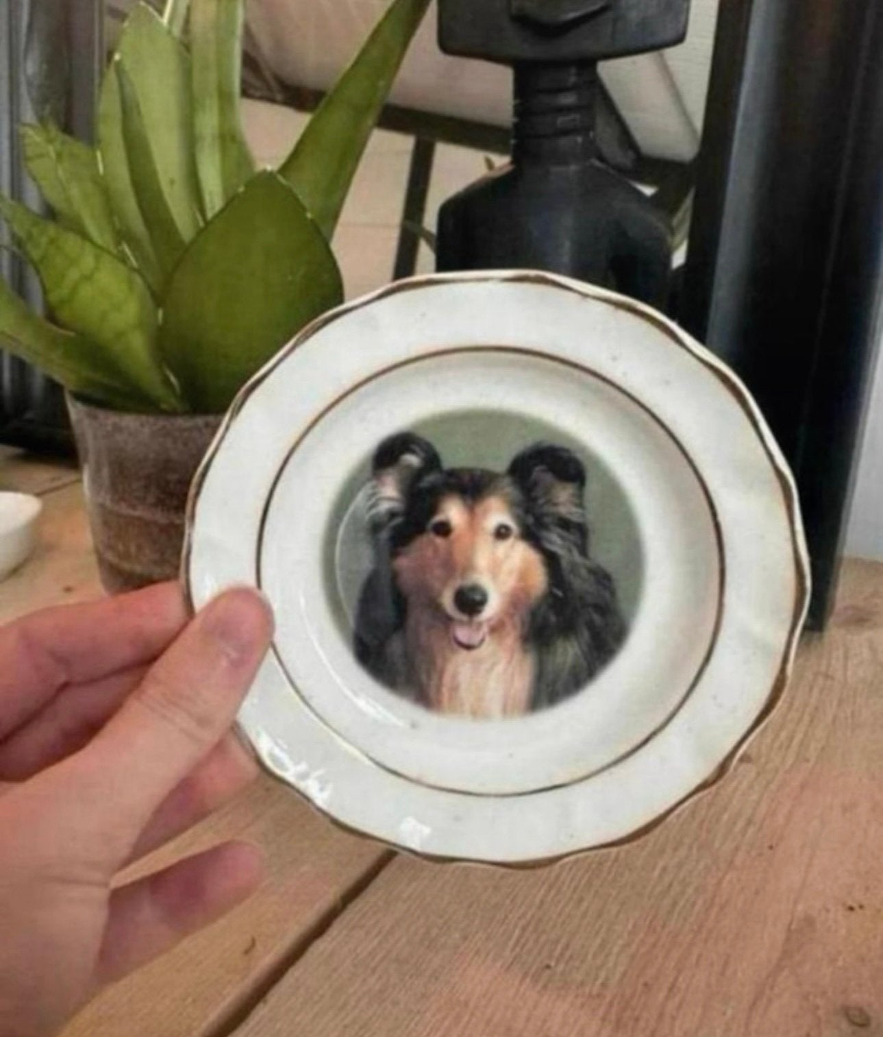 Bordje van faithful friends met een schotse herdershond, Ophalen of Verzenden