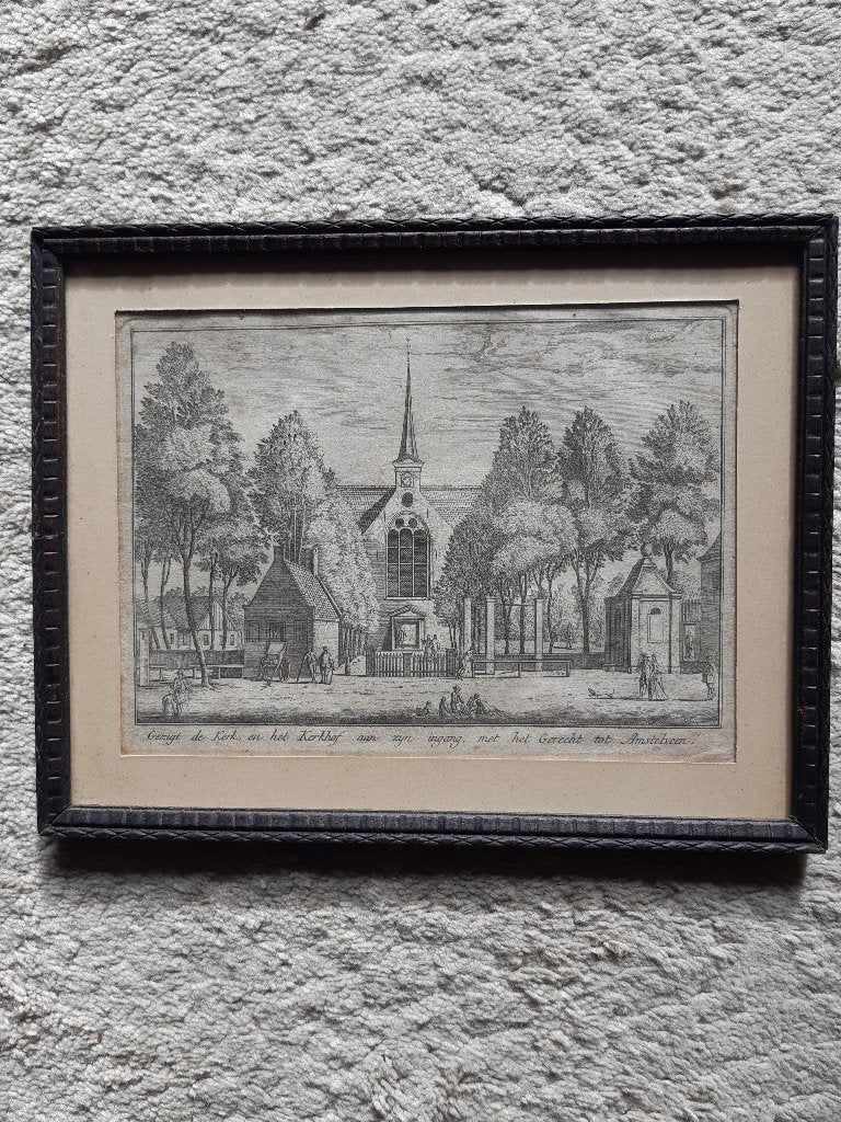 ets Amstelveen, Ophalen of Verzenden, Stadsgezicht, Ets