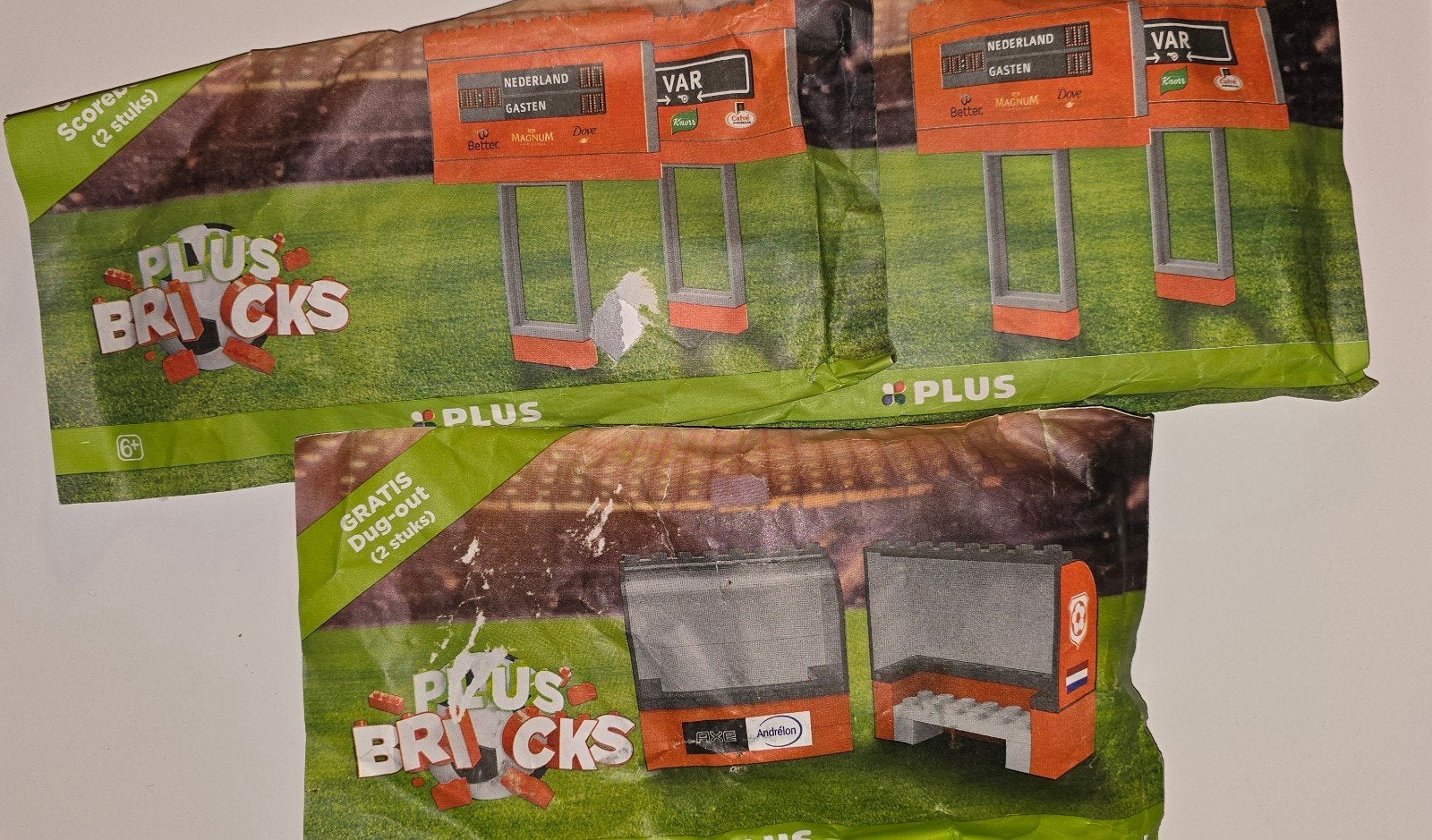 Plus  bricks  voetbal (past op  echte lego), Plus, Ophalen of Verzenden