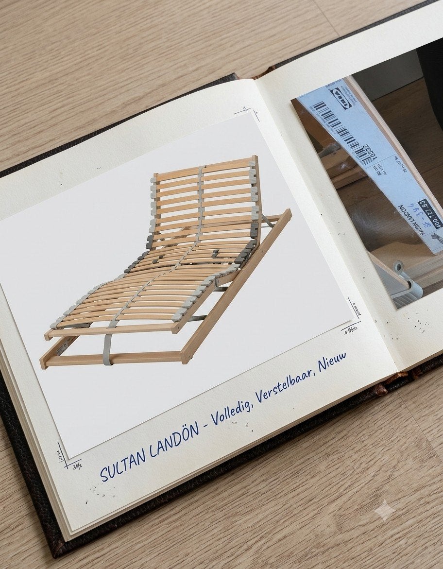 IKEA SULTAN LANDÖN verstelbare lattenbodem 80x200 cm, Ophalen, 200 cm, 80 cm