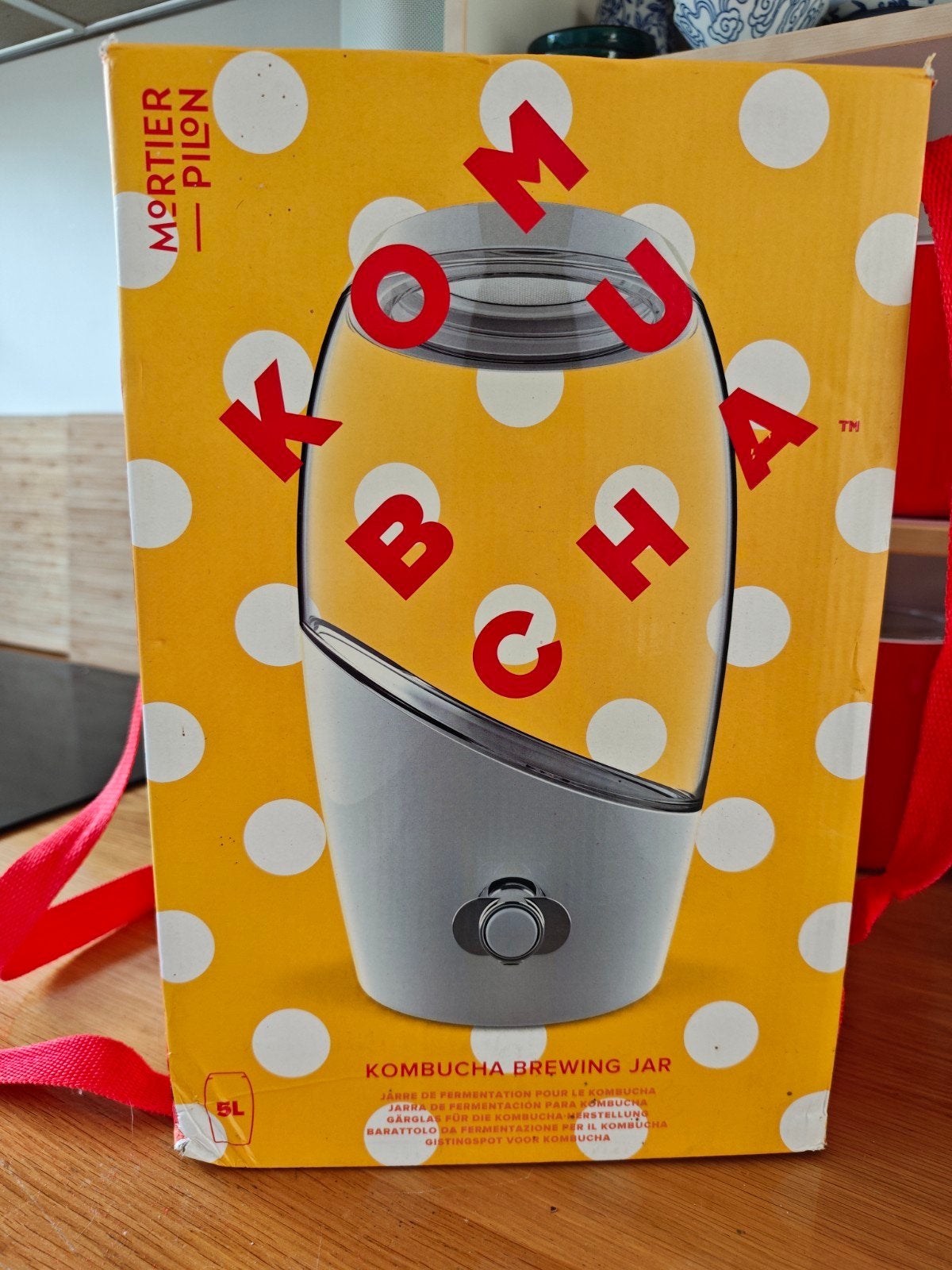 MORTIER Pilon Kombucha Brewing Jar - 5L Fermentatiepot, Ophalen, Zo goed als nieuw, Wit, Overige merken