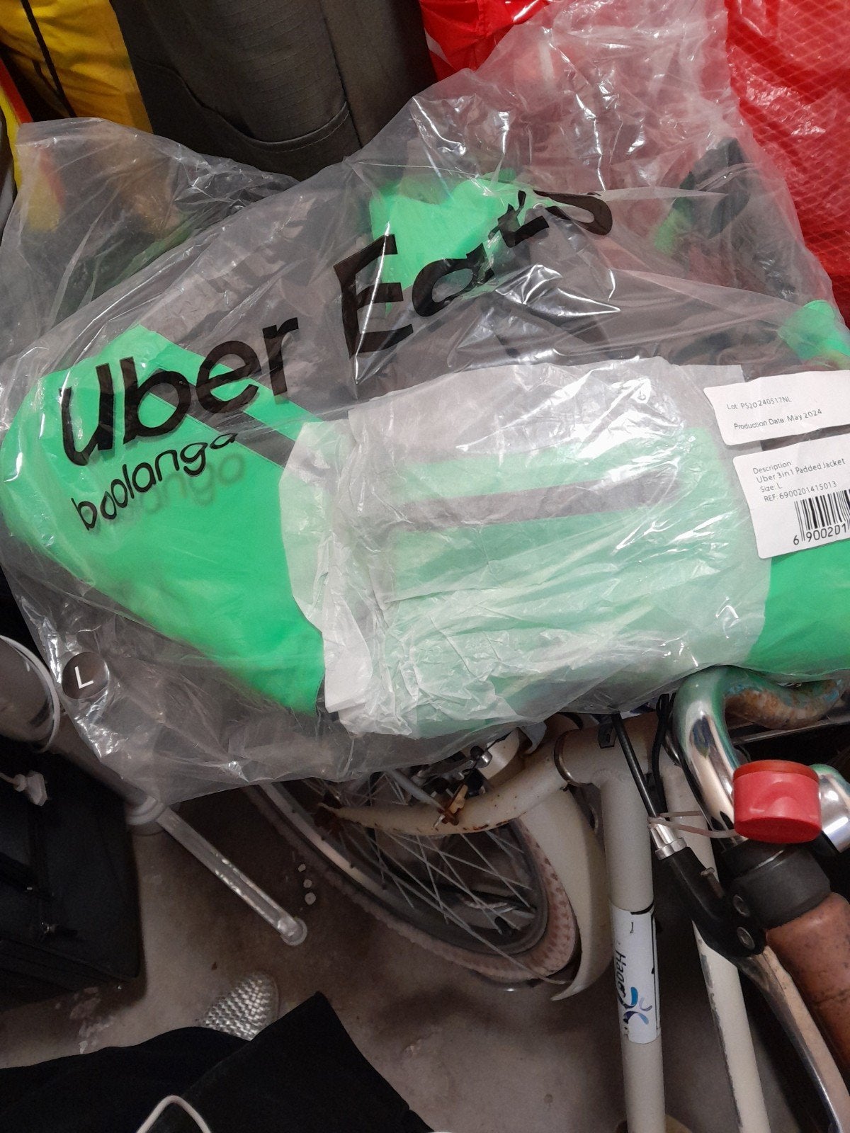 Uber Eats Padded Jacket - Werkjas, Maat 52/54 (L), Nieuw, Ophalen of Verzenden, Groen