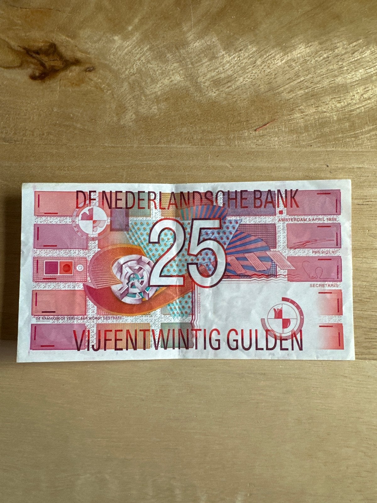 25 Gulden Bankbiljet - Nederlandsche Bank 1989, Ophalen of Verzenden, 25 gulden, Los biljet