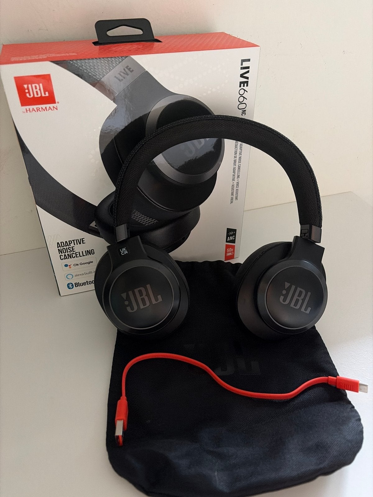 JBL Live 660NC Draadloze Over-ear Koptelefoon Zwart, JBL, Bluetooth, Ophalen of Verzenden, Zo goed als nieuw