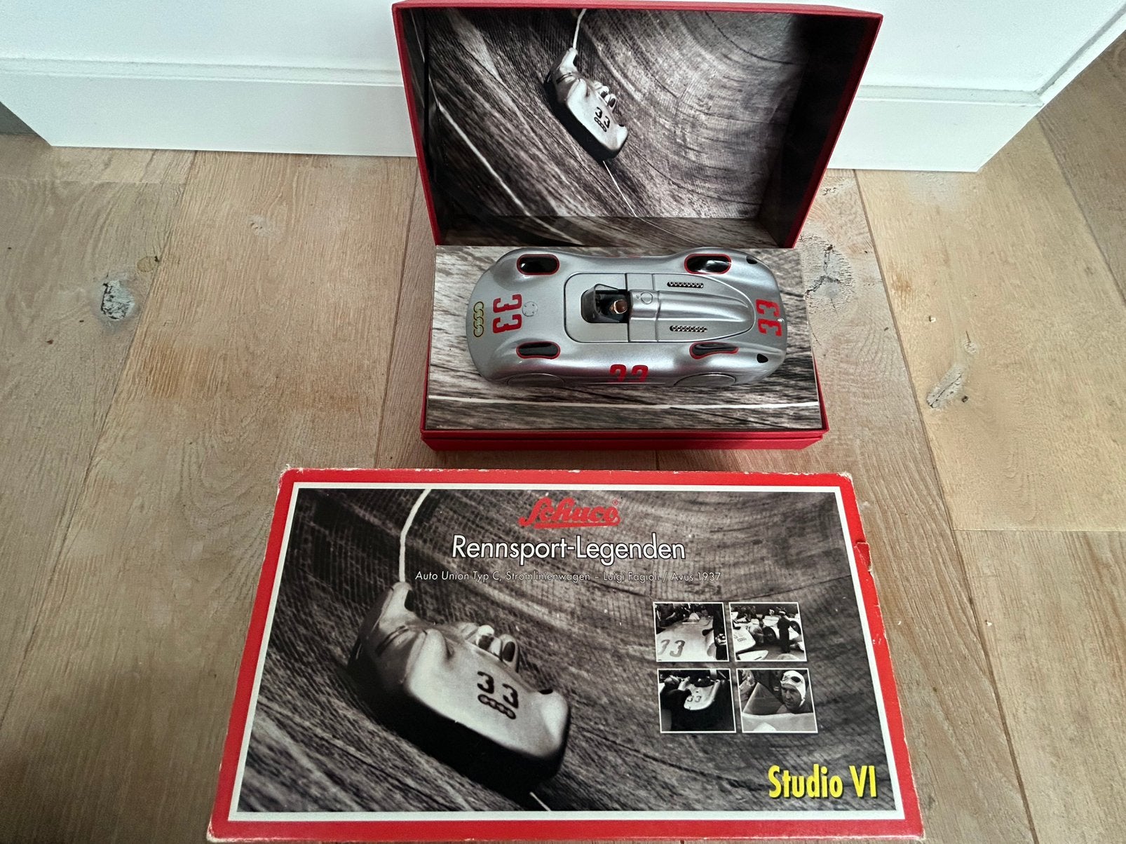 Schuco Studio VI Auto Union raceauto Luigi Fagioli 1937, Ophalen of Verzenden, Zo goed als nieuw, Auto, Overige merken