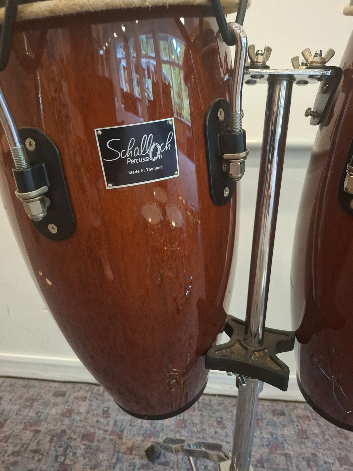 Schalloch Percussion Conga Set met Standaard, Muziek en Instrumenten, Percussie, Ophalen, Gebruikt, Trommel
