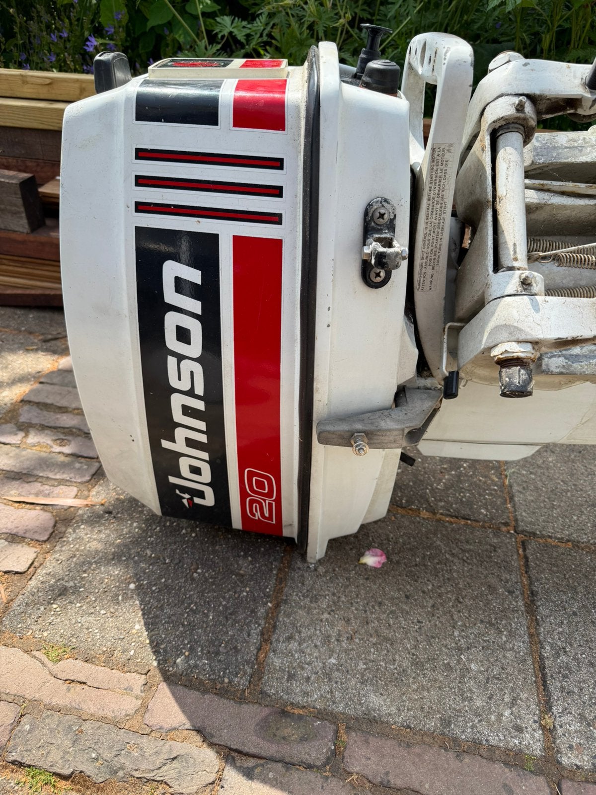 Johnson 20PK 2-takt kortstaart buitenboordmotor, Ophalen, 10 tot 30 pk, Gebruikt, Met afstandsbediening