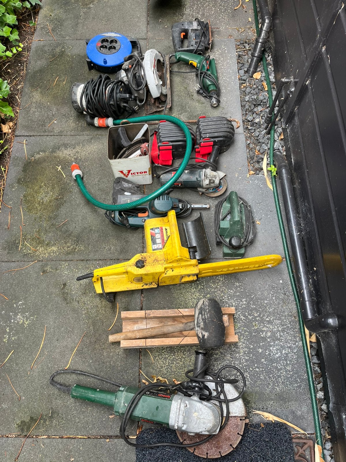 Partij (elektrisch) gereedschap, Tuin en Terras, Hand-tuingereedschap, Ophalen, Gebruikt