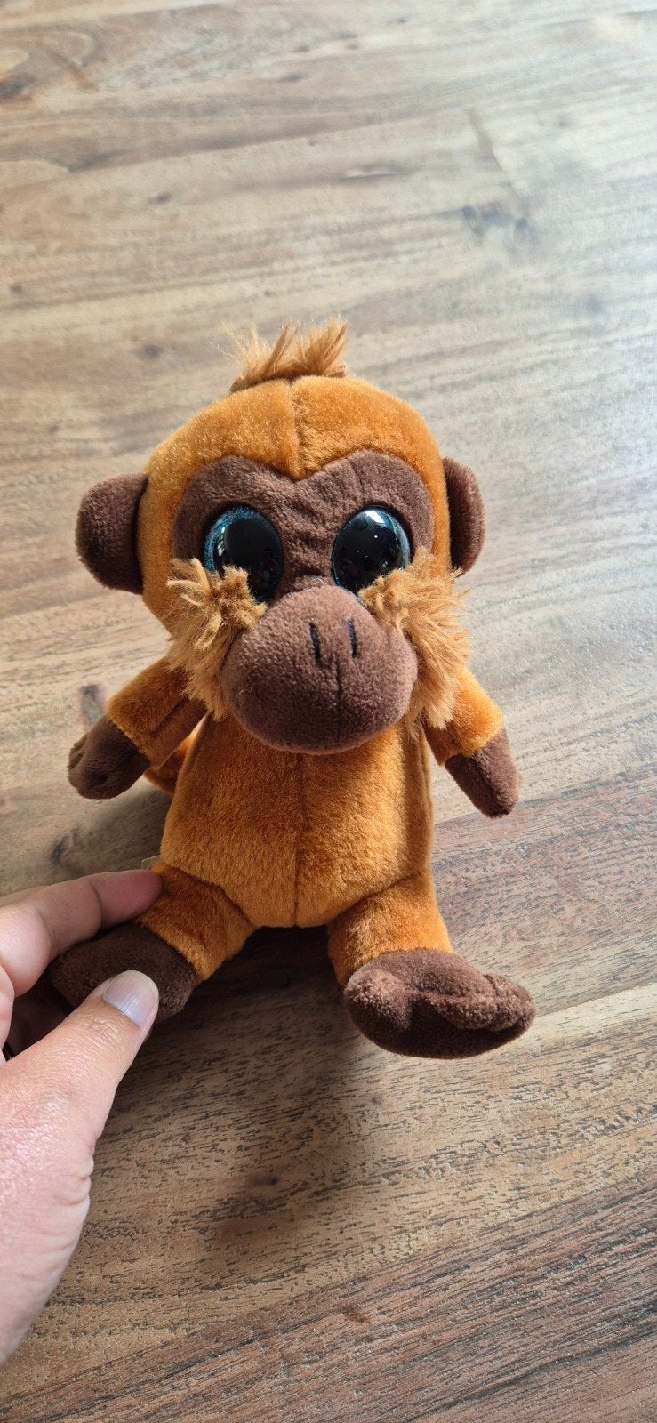 Schattige Ty Beanie Boo Aap Knuffel - Bruin/Oranje, Kinderen en Baby's, Speelgoed | Knuffels en Pluche, Overige karakters, Ophalen of Verzenden